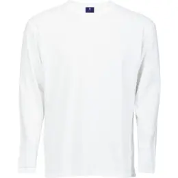 170g Long Sleeve T-Shirt 100 Cotton White